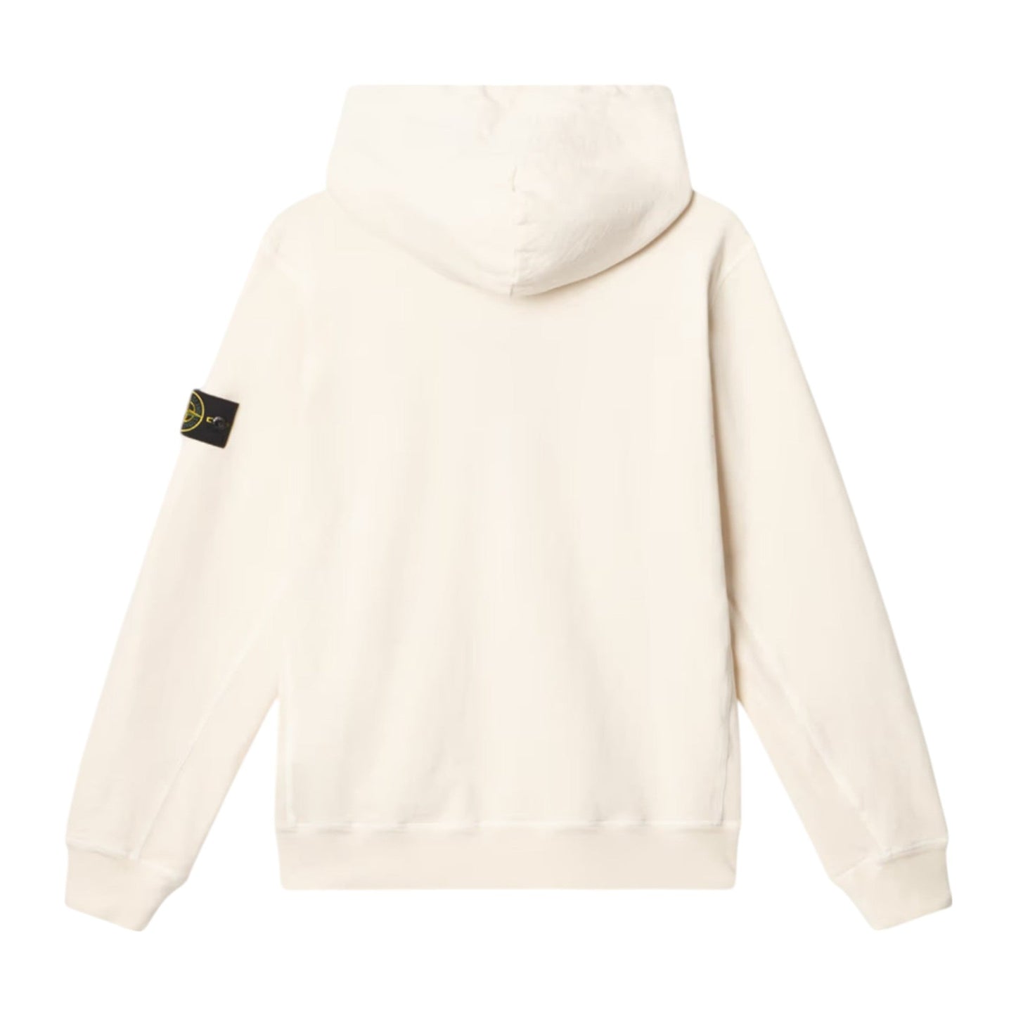 Stone Island Malfile Fleece 'Old' Effect Ivory Hoodie - True Labels