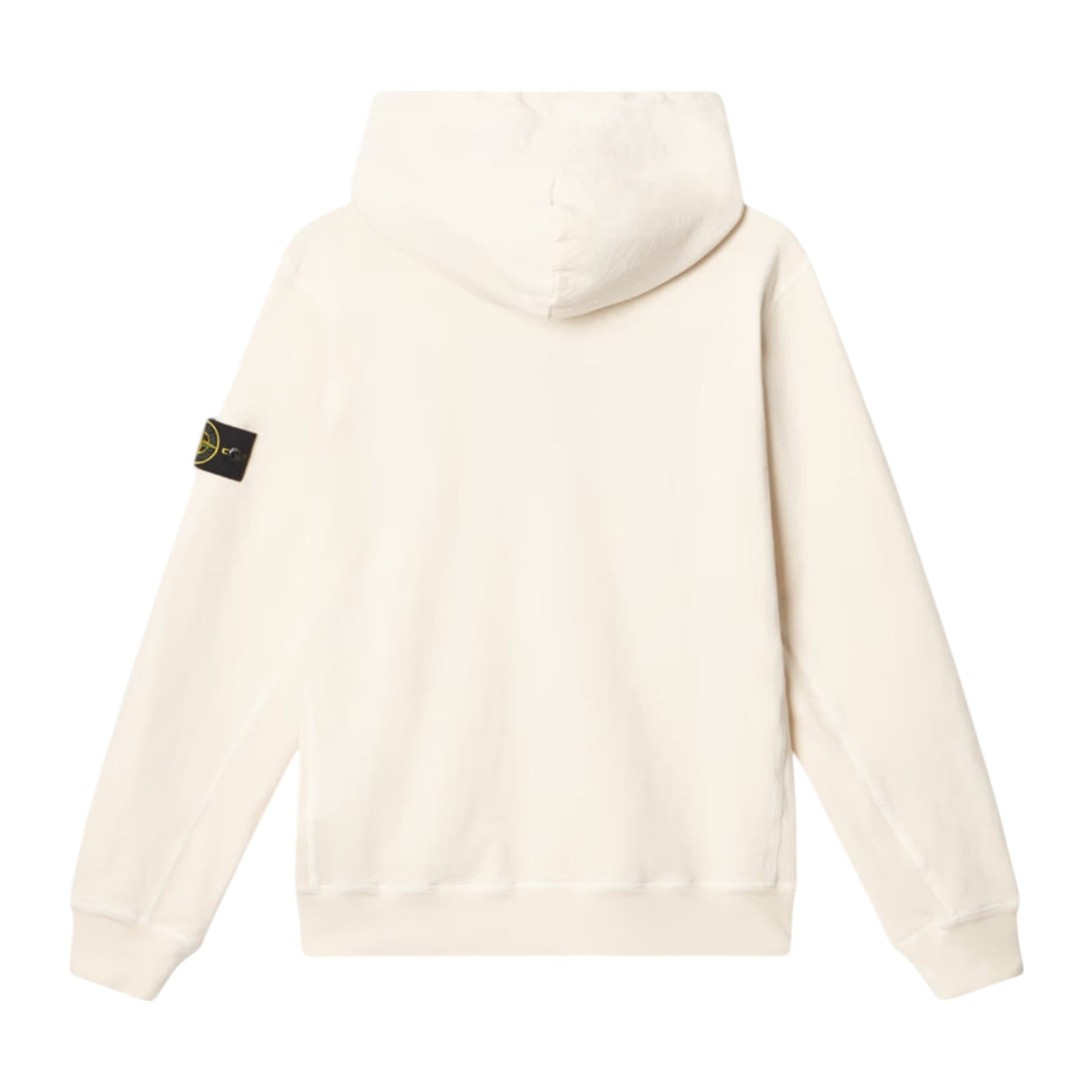 Stone Island Malfile Fleece 'Old' Effect Ivory Hoodie - True Labels