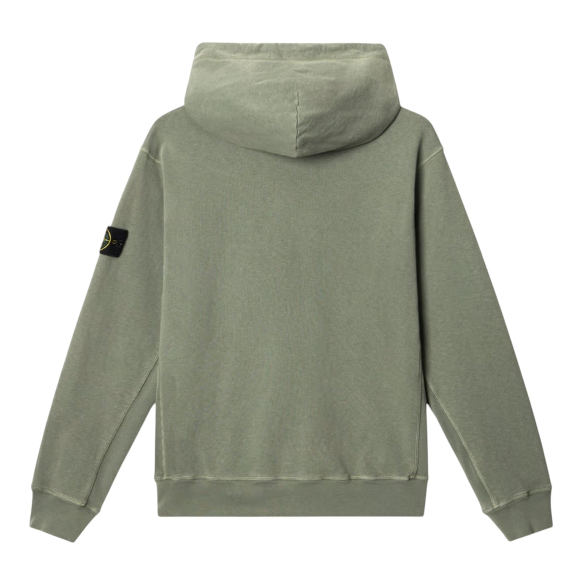 Stone Island Malfile Fleece 'Old' Effect Musk Green Hoodie - True Labels