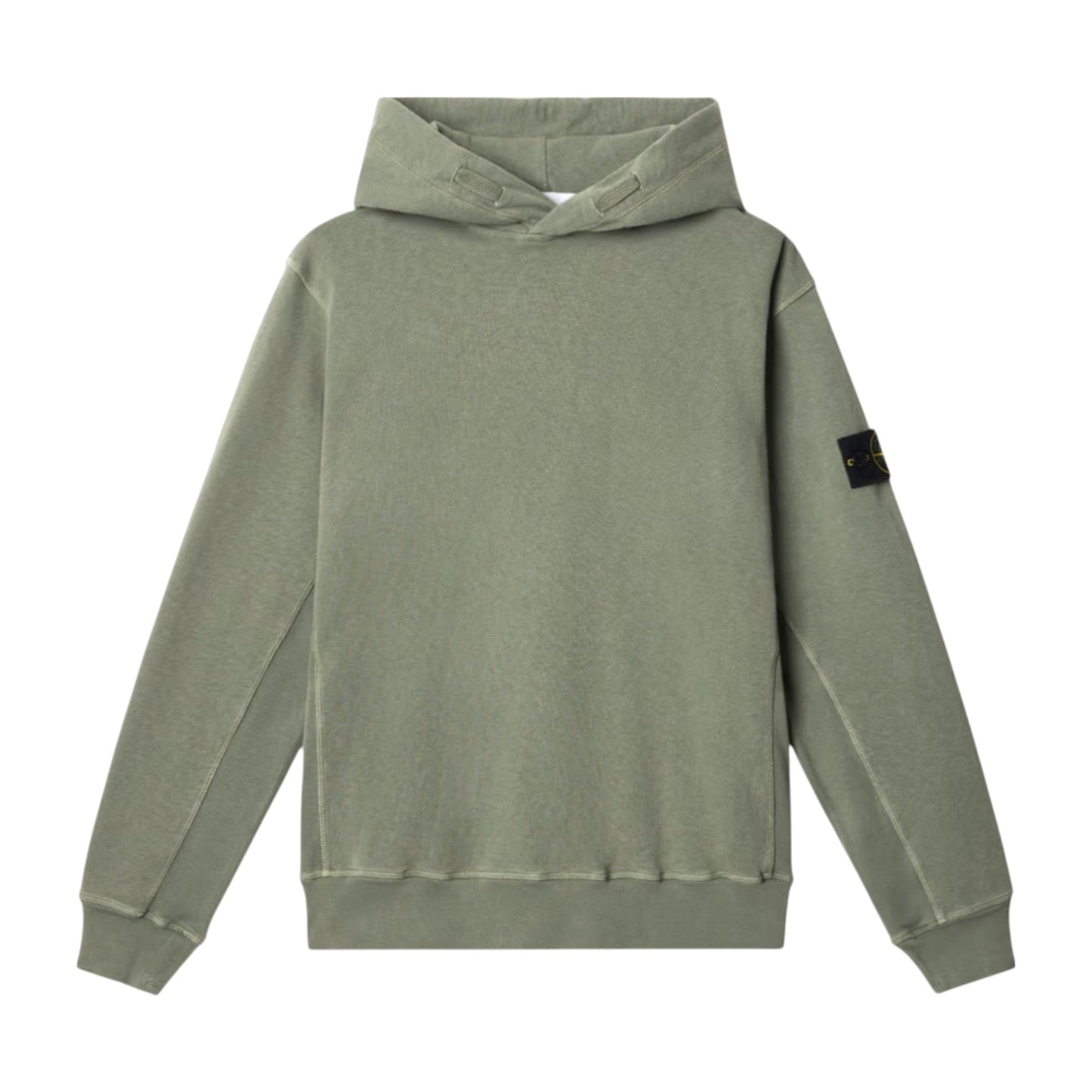 Stone Island Malfile Fleece 'Old' Effect Musk Green Hoodie - True Labels