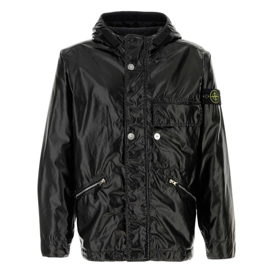 Stone Island Mussola Gommata - TC Black Jacket - True Labels