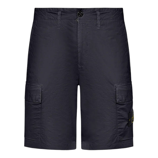 Stone Island Navy Bermuda Cargo Shorts - True Labels