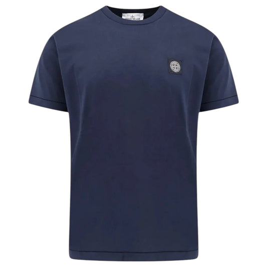 Stone Island Navy Compass Patch Crewneck T-Shirt - True Labels