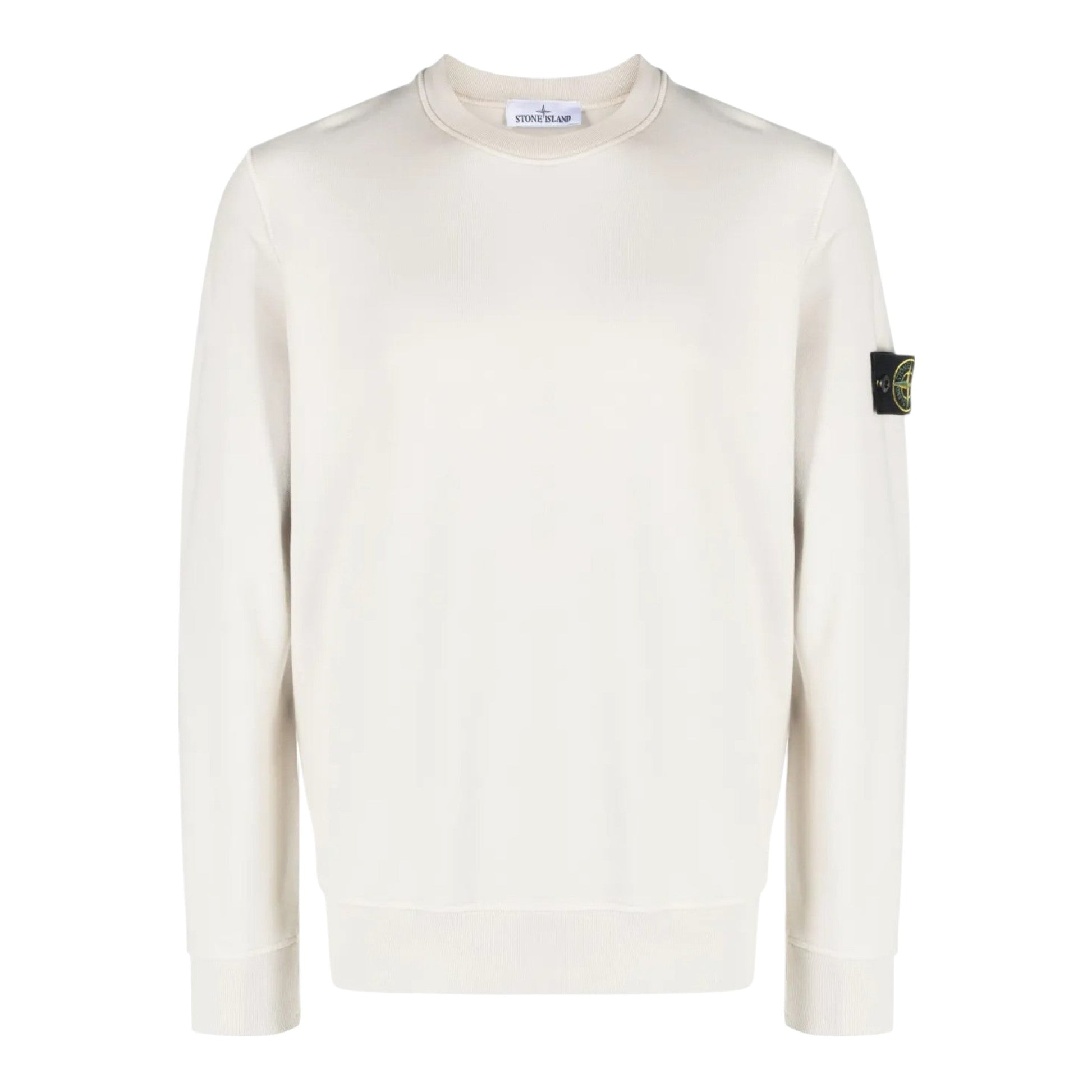 Stone Island Organic Cotton Cream Sweatshirt - True Labels