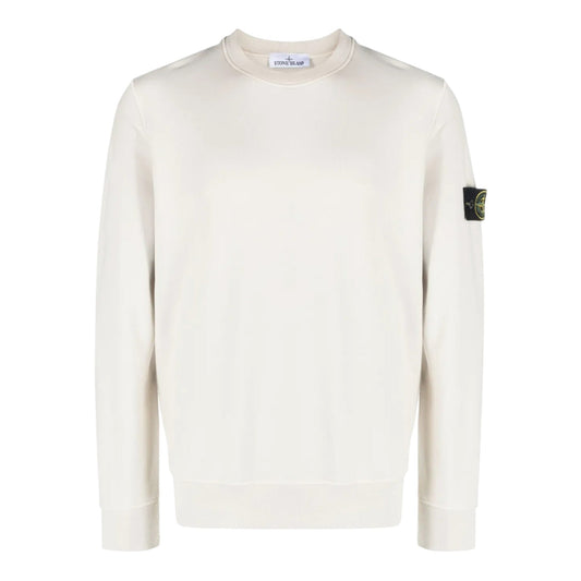 Stone Island Organic Cotton Cream Sweatshirt - True Labels
