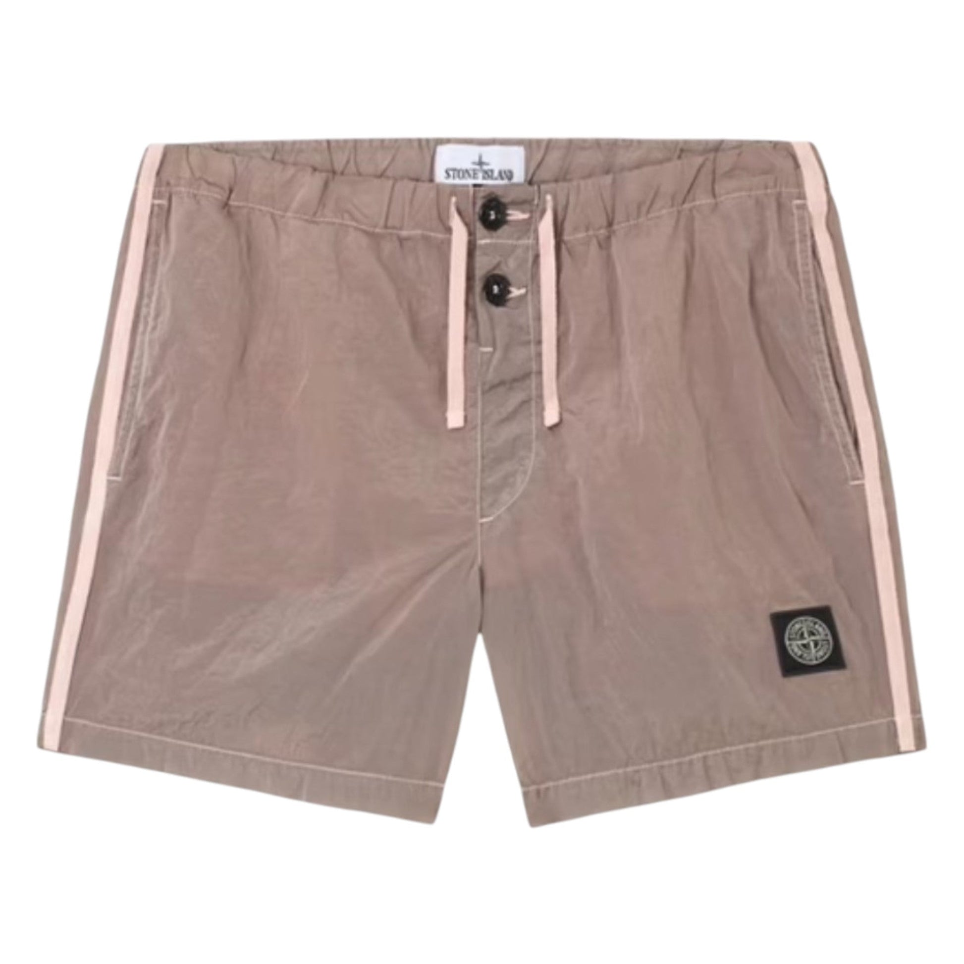 Stone Island, Slim fit Antique Rose swim trunks with pockets