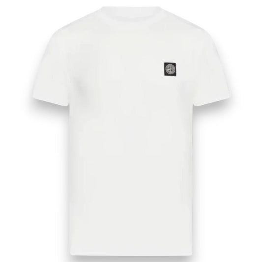 Stone Island White Compass Patch Crewneck T-Shirt - True Labels